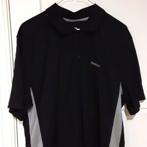 Reebok Polo Shirt. Size XL.  Black And Gray